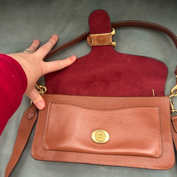 Coach Tabby Brown Leather Shoulder Bag - Picture 3 of 5